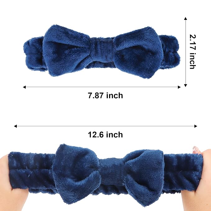 Semato 8Pcs Navy Blue Spa Headband Bachelorette Party Favors Set Skincare - Image 3