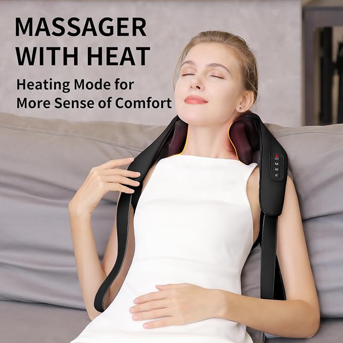 Shiatsu Neck Massager for Pain Relief Deep Tissue, Cordless Shoulder and Back - Image 3