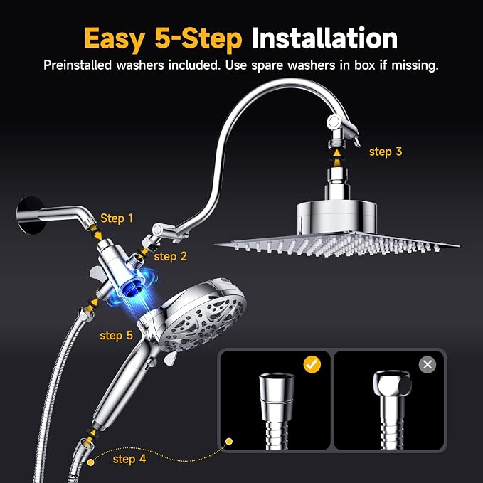 Dual Filtered Shower Head with Magnetic Handheld - Image 8