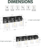 4-Light Bathroom Light Fixtures, Modern Vanity Lighting Fixtures Over Mirror - Image 4