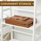Venusmiles Teak Bathtub Tray Caddy, Foldable Bath Tray - Image 6