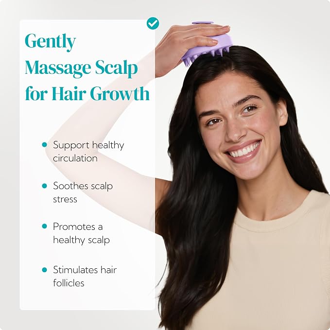 HEETA Hair Scalp Massager Shampoo Brush 2 Pack, Soft Silicone Bristles - Image 2