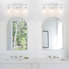 3 Light White Bathroom Light Fixtures Vanity Light Over Mirror Modern Wall - Image 2