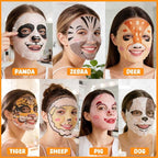 7 Packs Cute Animal Character Design Facial Masks, Deep Hyrating Spa Masks - Image 5