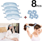 Satin Eye Mask 8Pcs Silk Sleep Masks Silky Blindfold Eyeshade Blackout Eyes - Image 2