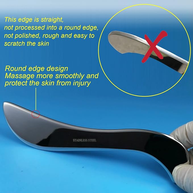 BYYDDIY Stainless Steel Gua Sha Muscle Scraper Tool, Scar Tissue Tool, Physical - Image 7