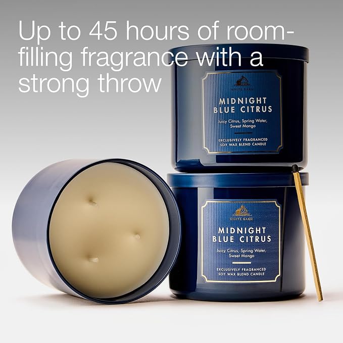 Bath & Body Works Midnight Blue Citrus 3-Wick Candle - Image 5
