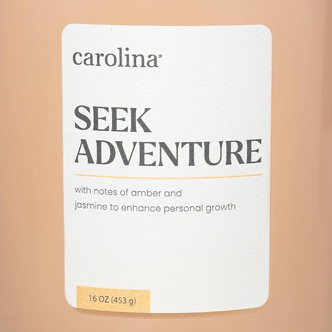 Carolina Seek Adventure Scented Candle, 16 oz Amber & Jasmine Scented, 2 Wick - Image 5