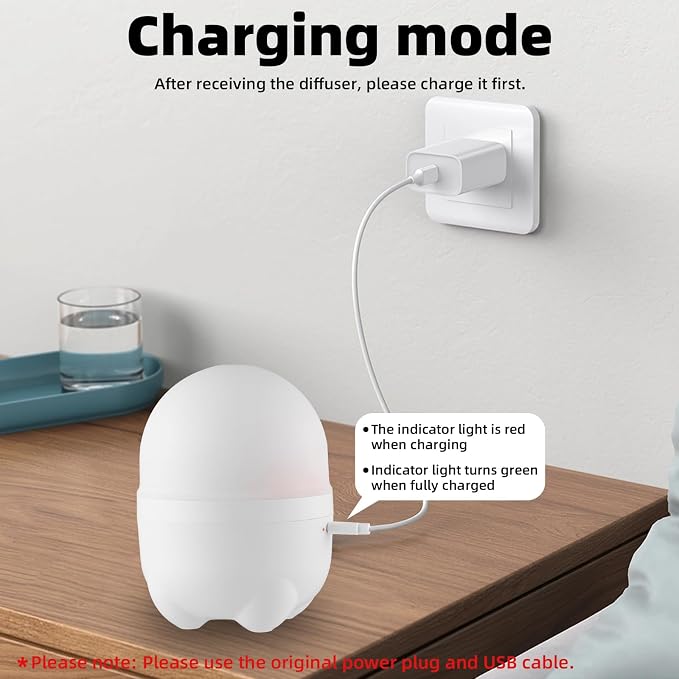 SEEDSEEL 150ML Cordless Battery Powered Essential Oil Diffuser, 7 Hours Run Time - Image 4