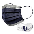 CSD Colo 50 Pcs Navy Blue Disposable Face Masks, 3 Ply Adult Mask by CSD