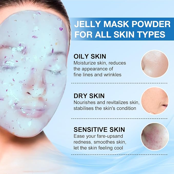 Jelly Mask for Facials Professional, Hydrating & Moisturizing Peel-Off Natural - Image 2