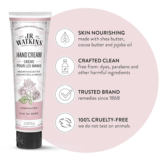 J.R. Watkins Natural Moisturizing Hand Cream, Hydrating Hand Moisturizer - Image 3