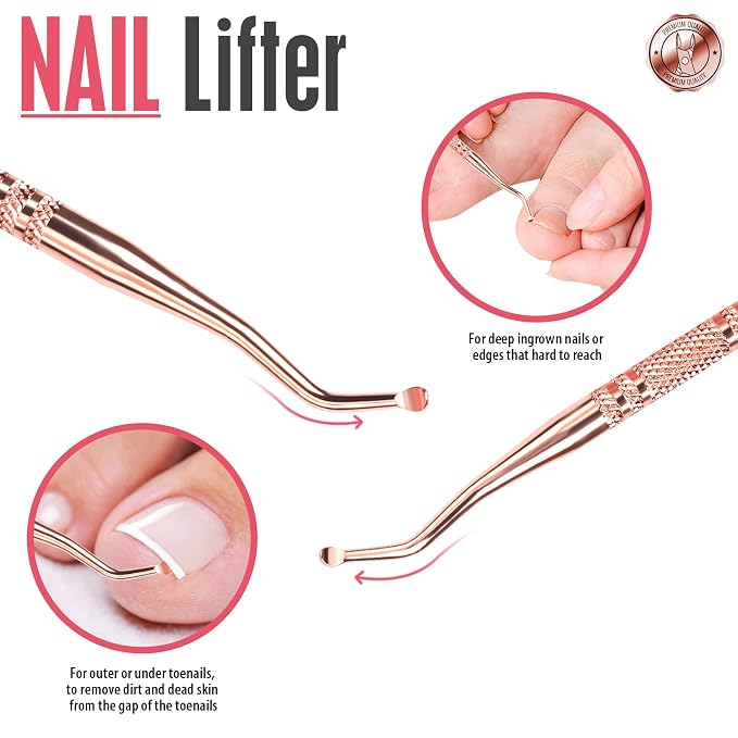 FANDAMEI Nail Care Kit, Nail Cuticle Nippers, Ingrown Toenail Tools Kit - Image 5
