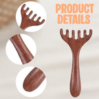 2 PCS Wood Scalp Massager Portable Head Scratcher Massage Comb Head Massage - Image 3