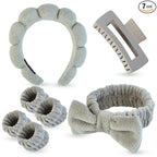 7 Pcs Spa Set, Facial Headband and Wristband Set, Skincare Accessories by Unknown