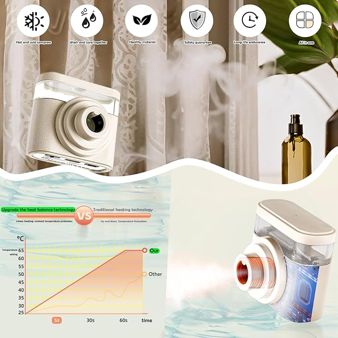 Johncase Relief Dry Eyes Spray Eye Heated Nano Mist Sprayer Portable Warm - Image 2