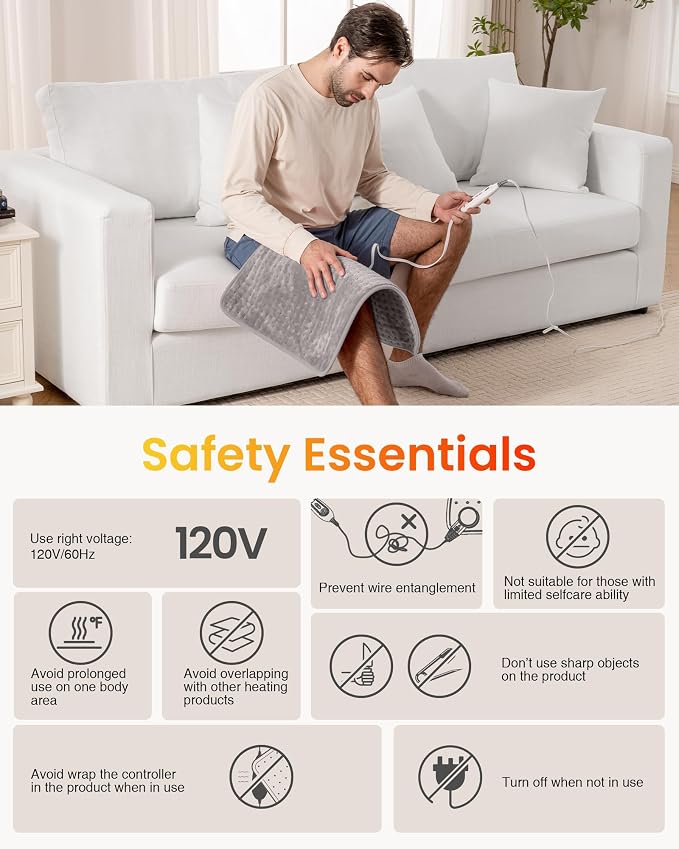 WOOMER Extra Large Heating Pad, Heat Pad - Image 7