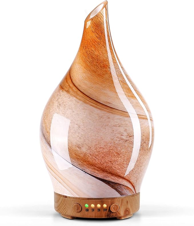 Porseme 150ml Essential Oil Diffuser Glass Color Changing Aroma Air Diffusers by Porseme