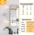 FadimiKoo 2-Light Brushed Nickel Bathroom Vanity Light - Image 2