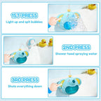 Bath Toys Light Up Elephant Baby Bubble Bath Toys 2 in 1Bath Bubble Machine - Image 4