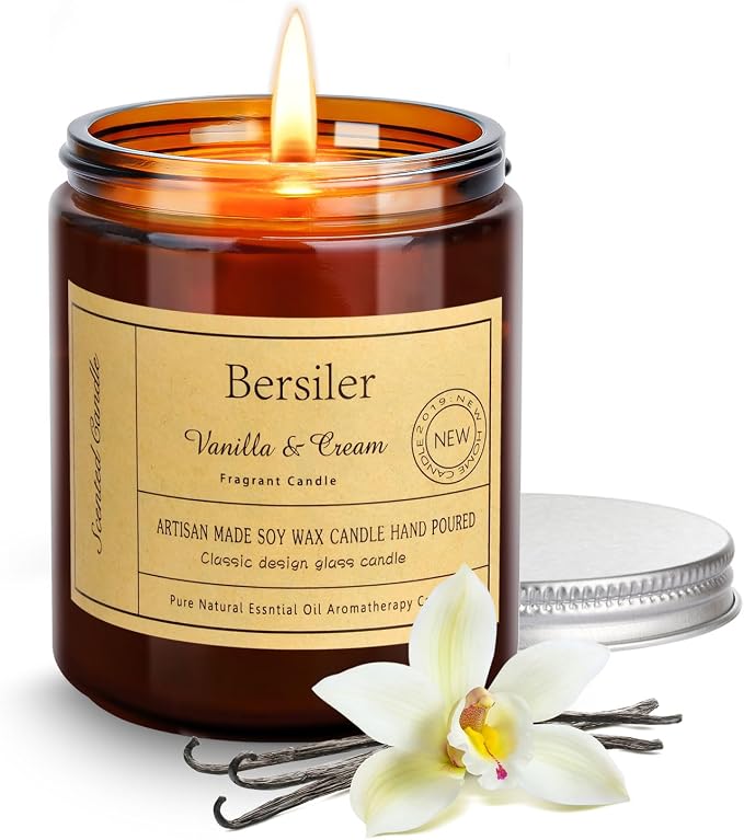 Vanilla Cream Scented Candles, Candles by BERSILER