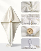 YFONG 3 Pack Microfiber Hair Towel Wrap - Image 3