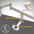 Ascher 6-Light LED Track Lighting Kit, Flexibly Rotatable Light Heads, 6 Way - Image 2