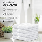 Avalon Towels Cotton Washcloths – Size 12x12 Inches, 100% Ring Spun Cotton - Image 6