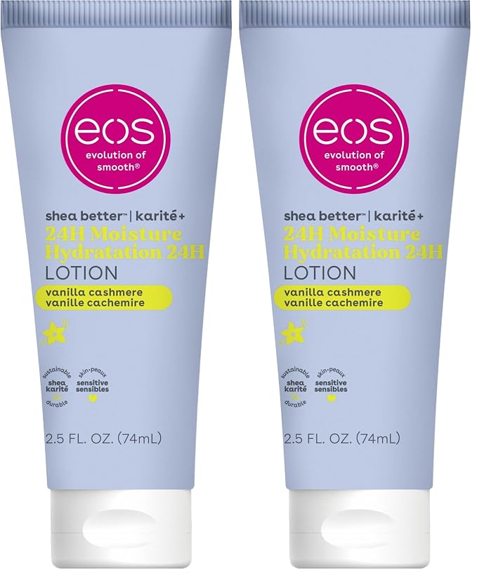 eos 24H Moisture Travel Body Lotion- Vanilla Cashmere, Travel Size Essential by eosproducts