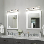 3-Light Bathroom Vanity Light, Brushed Nickel Bathroom Light Fixtures Over - Image 2