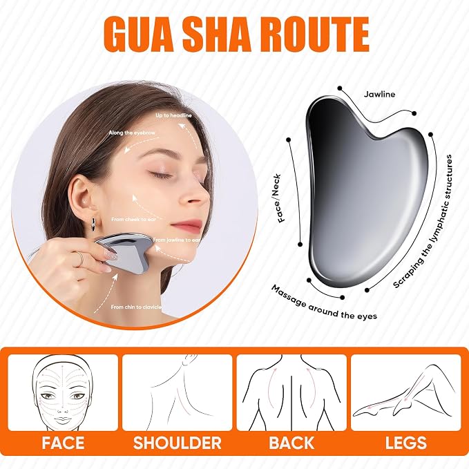 Terahertz Gua Sha Facial Tools, Cryo Gua Sha Tool - Image 3