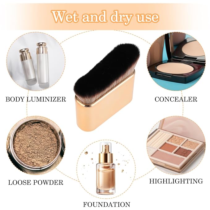 Self Tan Brush Soft Body Makeup Brush Portable Self Tanning Brush Self Tanner - Image 4