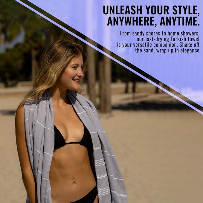 Beach Towel 100% Cotton Turkish Beach Towel Adult 38x70 Inch Pre-washed - Image 6