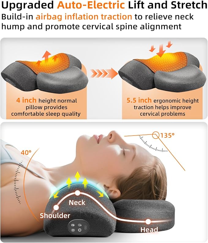 Upalled Cordless Heated Neck Massager Pillow - Image 3