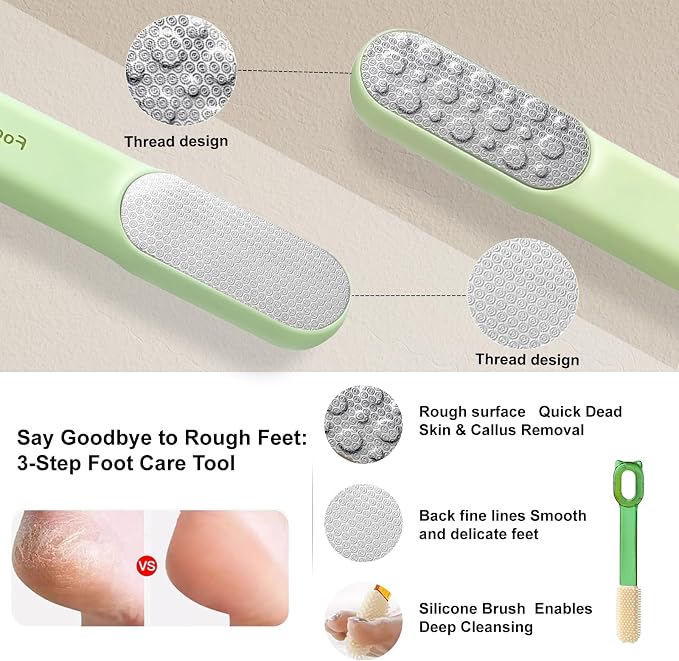 Double-Sided Stainless Steel Foot File, Foot Callus Remover & Foot Scrubber - Image 2