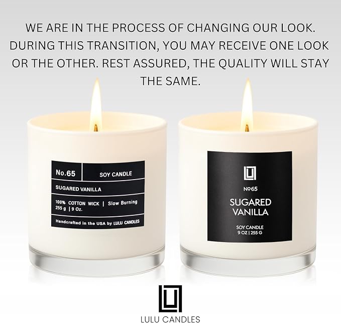 Lulu Candles | Sugared Vanilla | Luxury Scented Soy Jar Candle | Hand Poured in - Image 2