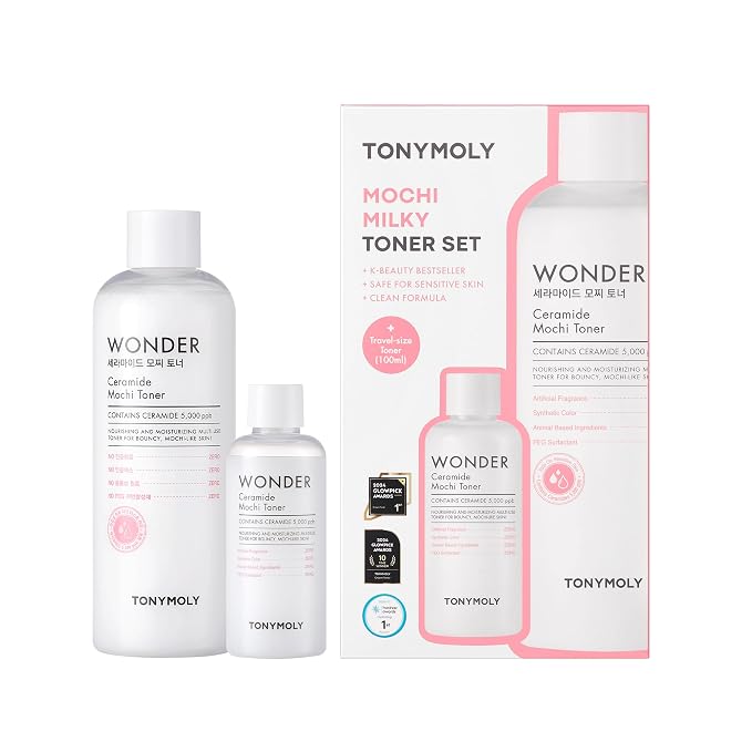 TONYMOLY Wonder Ceramide Mochi Milky Toner Set – Korean Hydrating Toner by TONYMOLY