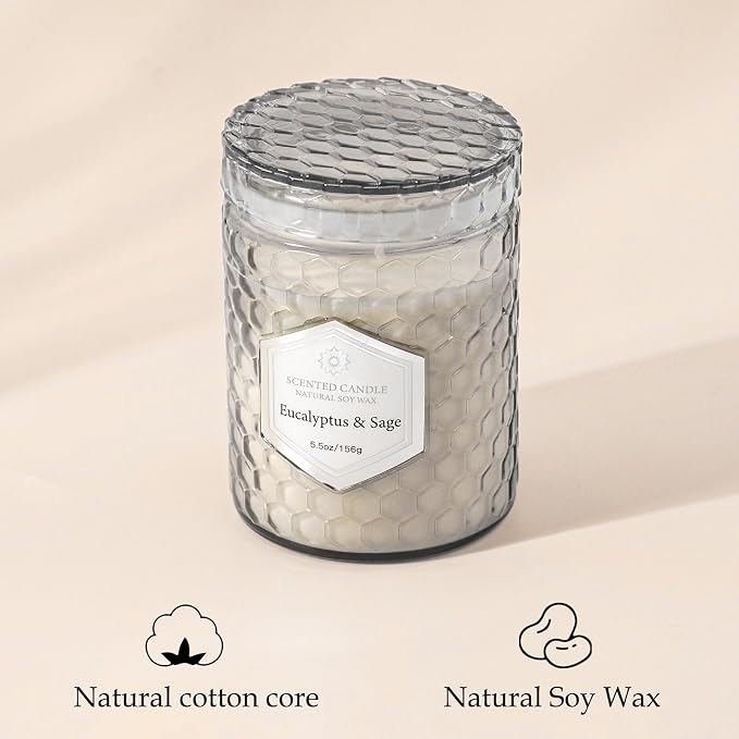 6 Pack Scented Candles for Home, Aromatherapy Gift Set for Women, Natural Soy - Image 3