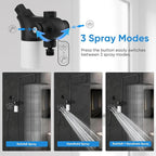 VXV 10 inch Filtered Shower Head, 7 Settings High Pressure Dual Shower Heads - Image 2