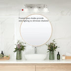 Design House Millbridge 3-Light Vanity Light, Satin Nickel Finish, Frosted - Image 4