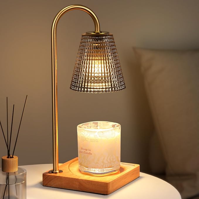Hong-in Black and Gold Candle Warmer Lamp by Hong-in