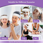 Sublaga 70 Pcs Disposable Spa Facial Headbands, Elastic Headband Wrap - Image 7
