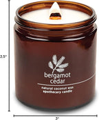 Hemlock Park Bergamot Cedar Apothecary Hand-Poured Scented Candle | Crackling - Image 6