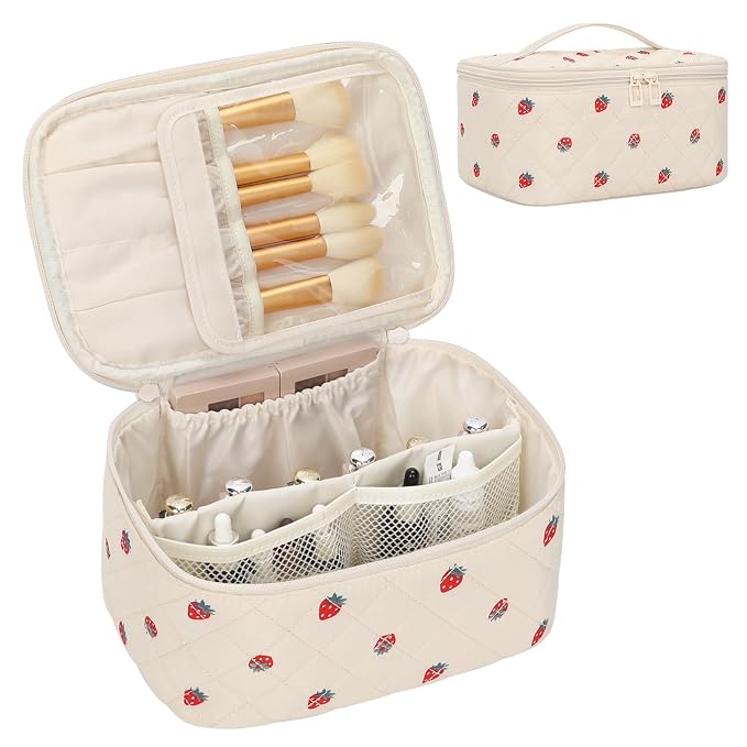 OCHEAL Makeup Bag, Travel Makeup Organizer Bag, Large Capacity Cosmetic Bags - Image 9