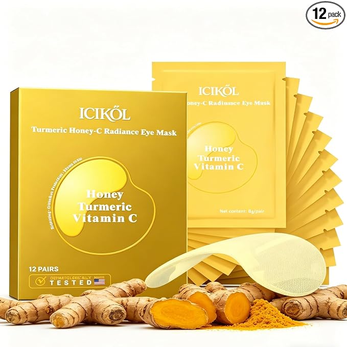 Turmeric Vitamin C Under Eye Patches, Eye Mask by ICIKOL