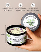 AOOVOO 4 Pack Sage Candles - Image 4