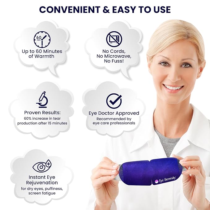 Eye Serenity Steam Eye Mask, Heated Eye Mask, Self Heating Warm Compress - Image 5