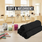 Salon Towels – 50 Pack Black Hand Towels 100% Cotton Spa Towel – 16x27 inches - Image 3