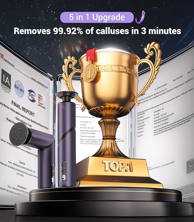5-in-1 Professional Electric Callus Remover, Removes 99.92% of Calluses in 3 - Image 2