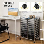 Giantex 20 Drawers Rolling Cart, Mobile Storage Drawer Cart, Classroom - Image 9